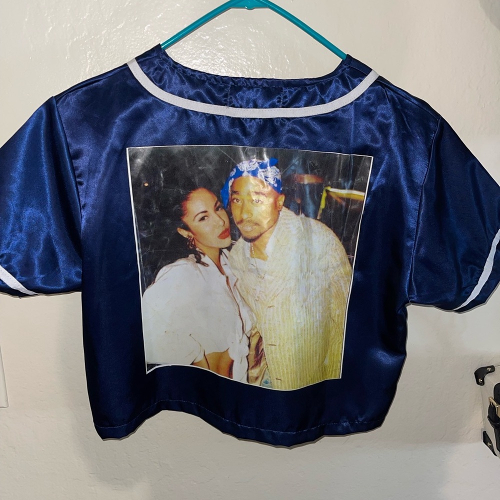 Brand New Selena and Tupac crop jersey